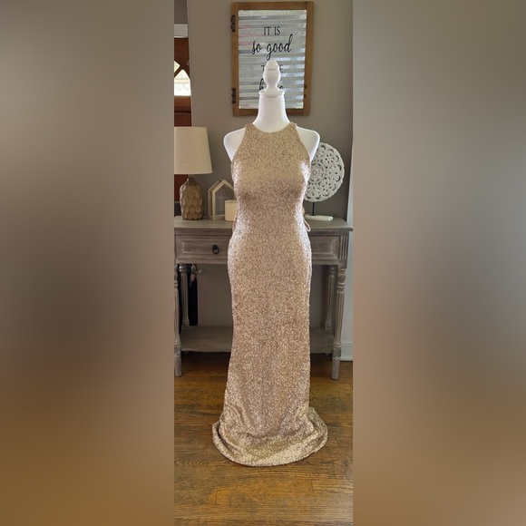 Sorella Vita Rose Gold Sequin Gown